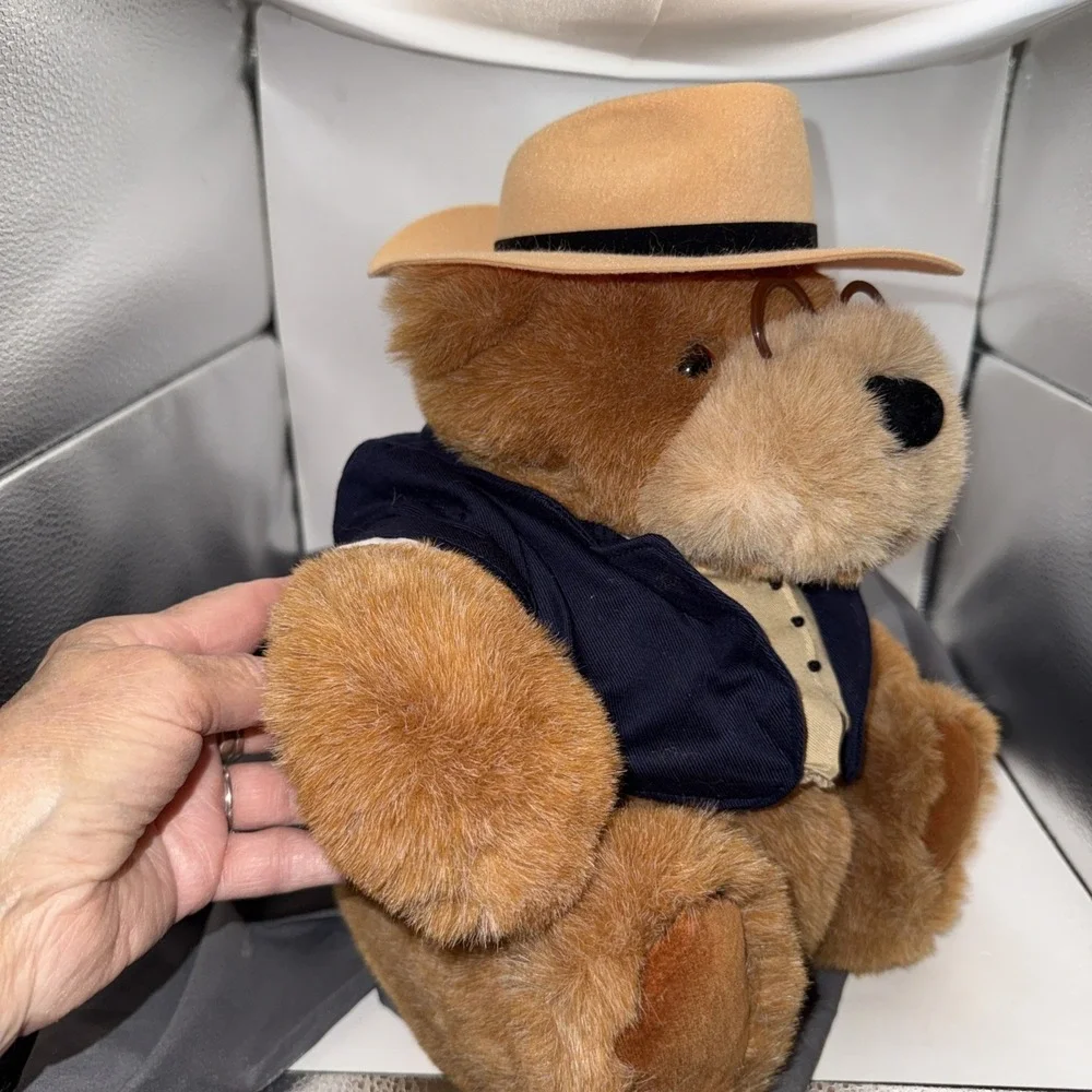 LANDS' END Rugby Teddy Bear ORIGINAL Big Daddy RARE - By Gund Excellent! EUC